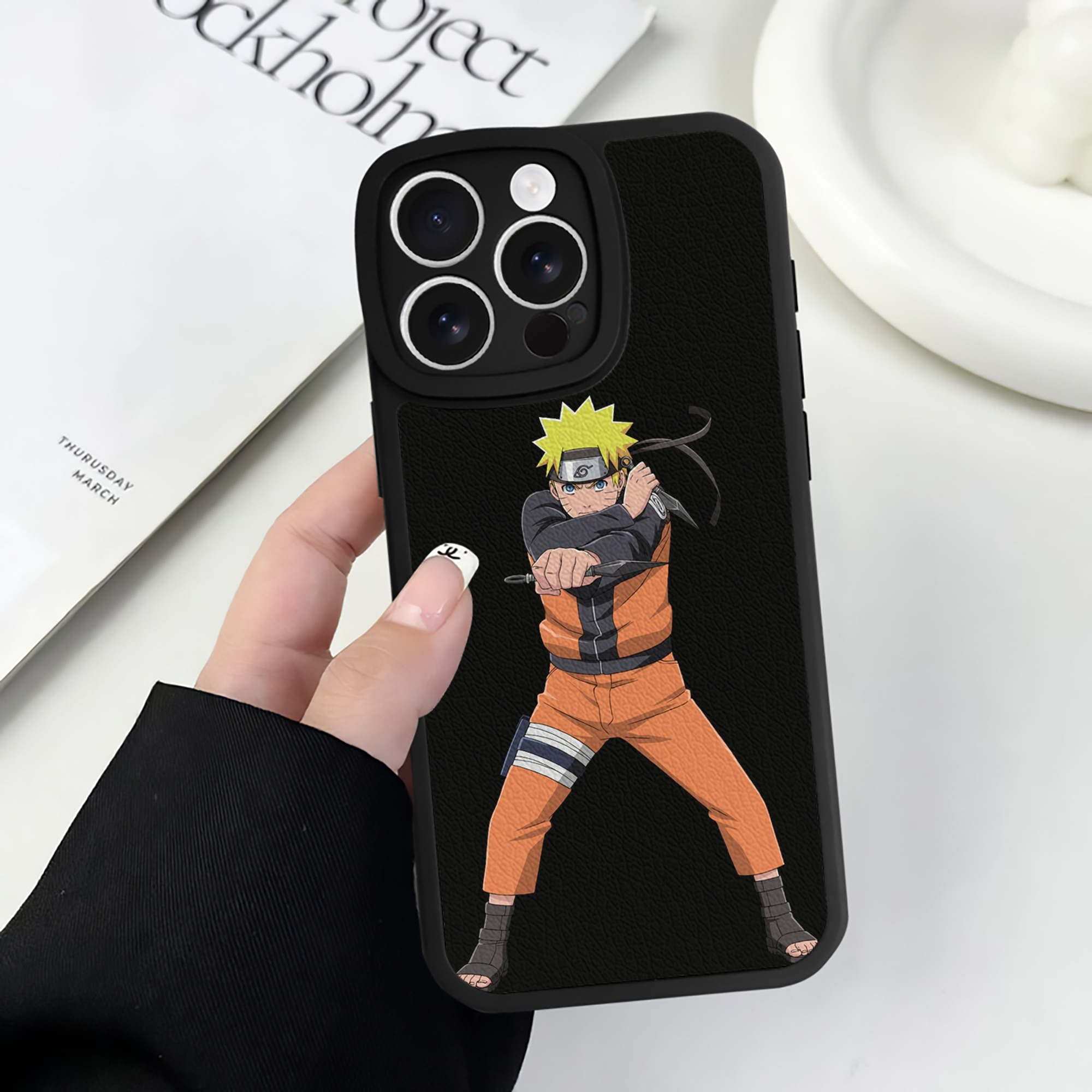 （画像用） NARUTO -ナルト- うずまき ナルト Uzumaki Naruto 【iPhone 16シリーズ対応】シリコンスマホケース（レザー調） 材質：シリコン